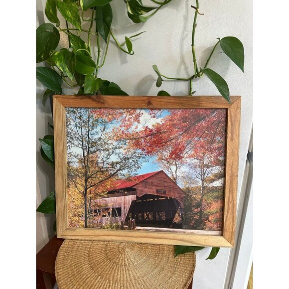 White Mountain National Forest Bridge framed artwork - Picture 1 of 8